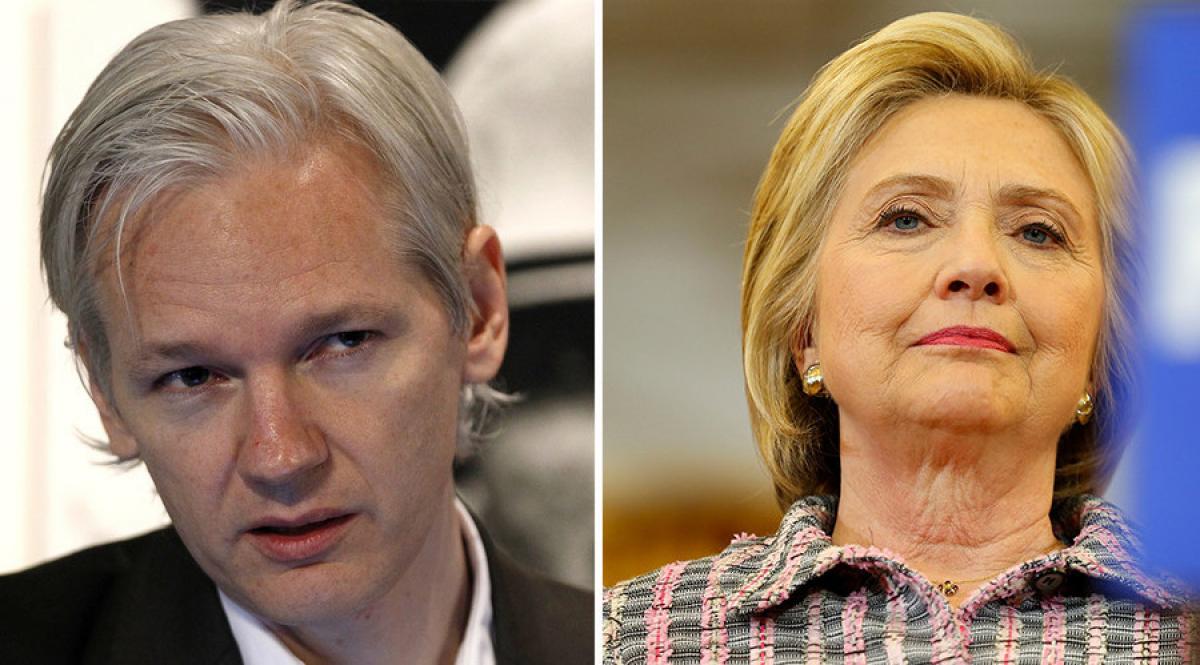 WikiLeaks founder says Clinton leaks could drop next week